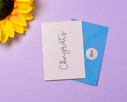 Simple "Congrats" Wedding Card